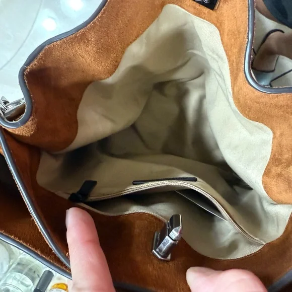 Rebecca Minkoff Brown Suede Shoulder Bag - Picture 3 of 7